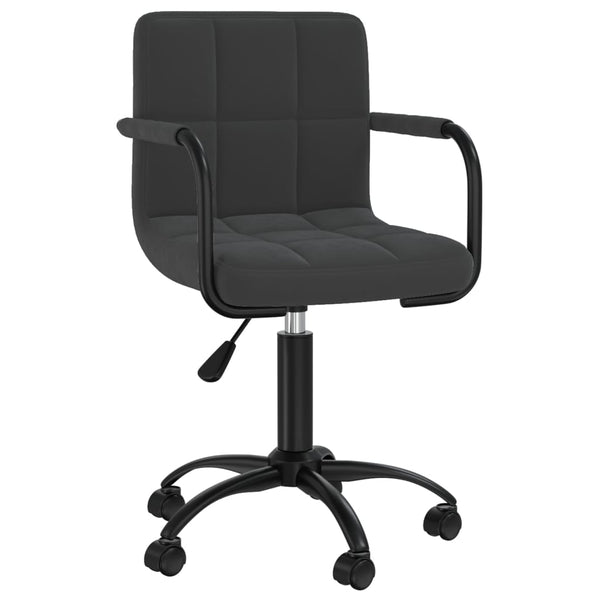 vidaXL Chaises de salle à manger pivotantes 6 pcs Velours noir