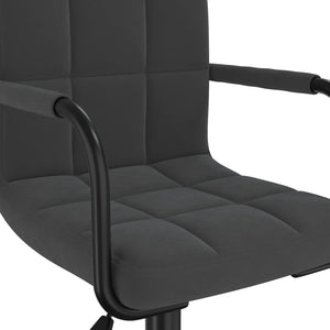 vidaXL Chaises de salle à manger pivotantes 6 pcs Velours noir