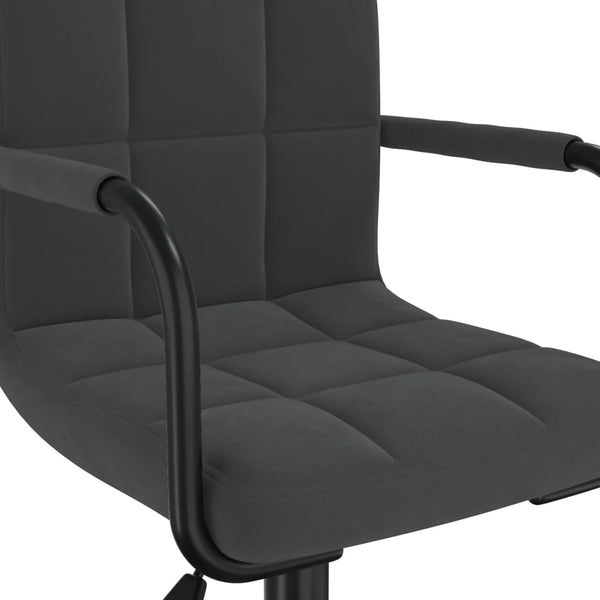 vidaXL Chaises de salle à manger pivotantes 6 pcs Velours noir