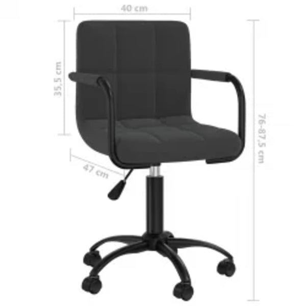 vidaXL Chaises de salle à manger pivotantes 6 pcs Velours noir