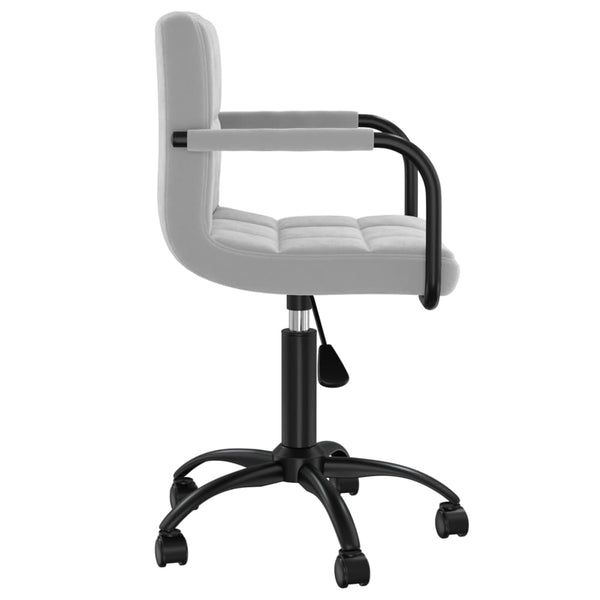 vidaXL Chaise de salle à manger pivotante gris clair velours