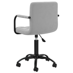 vidaXL Chaise de salle à manger pivotante gris clair velours