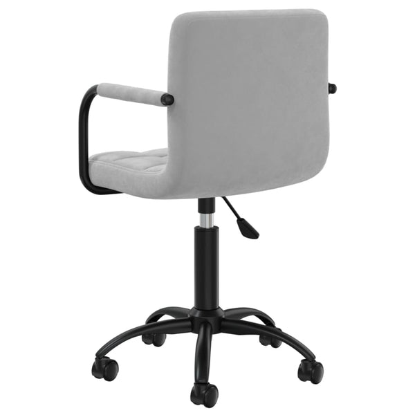 vidaXL Chaise de salle à manger pivotante gris clair velours