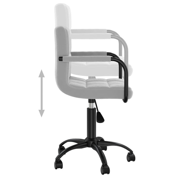 vidaXL Chaise de salle à manger pivotante gris clair velours