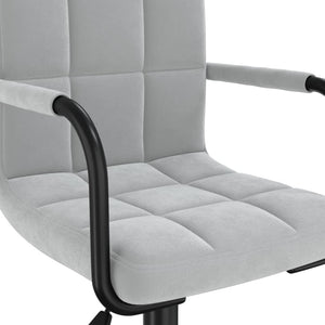 vidaXL Chaise de salle à manger pivotante gris clair velours