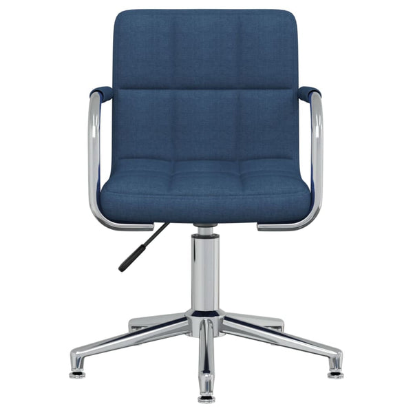 vidaXL Chaise de salle à manger pivotante Bleu Tissu