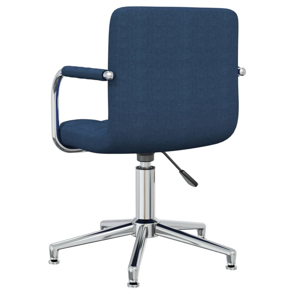 vidaXL Chaise de salle à manger pivotante Bleu Tissu