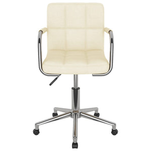 vidaXL Chaise de salle à manger pivotante crème tissu