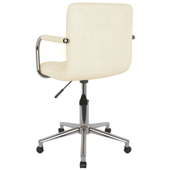 vidaXL Chaise de salle à manger pivotante crème tissu