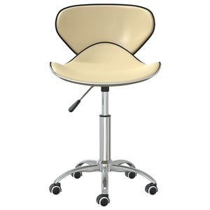 Esszimmerstühle 4 Stk. Drehbar Creme Kunstleder