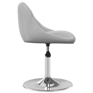 vidaXL Dining Chairs 4 pcs Swivel Light Grey Velvet