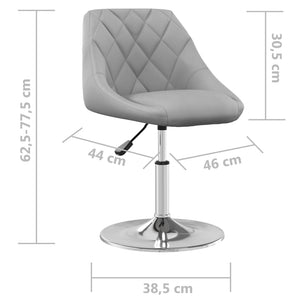 vidaXL Dining Chairs 4 pcs Swivel Light Grey Velvet