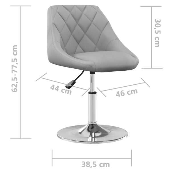 vidaXL Dining Chairs 4 pcs Swivel Light Grey Velvet