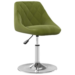 vidaXL Chaises de salle à manger 4 pcs pivotantes Vert clair Velours