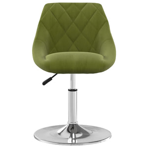 vidaXL Chaises de salle à manger 4 pcs pivotantes Vert clair Velours