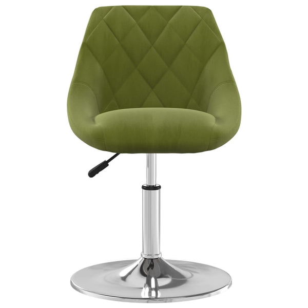 vidaXL Chaises de salle à manger 4 pcs pivotantes Vert clair Velours