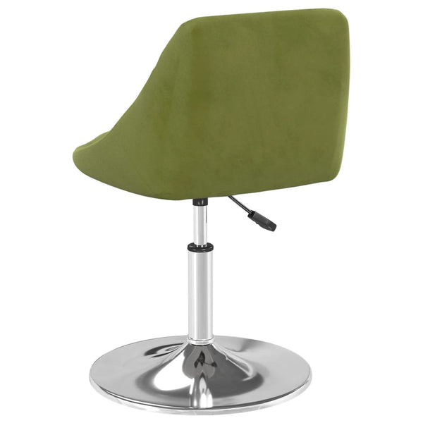 vidaXL Chaises de salle à manger 4 pcs pivotantes Vert clair Velours