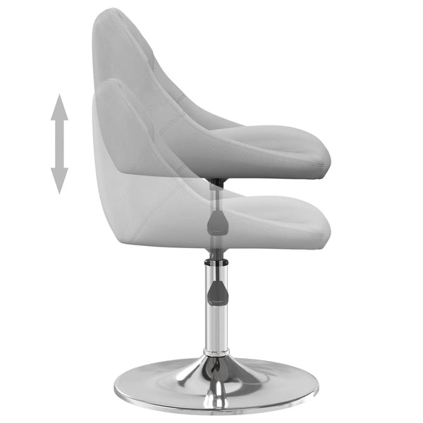 vidaXL Chaises de salle à manger 6 pcs pivotantes velours gris clair