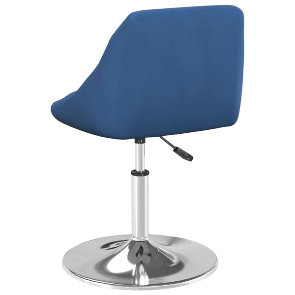 vidaXL Chaises de salle à manger 6 pcs pivotantes velours bleu