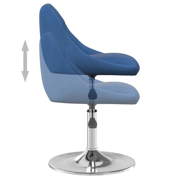 vidaXL Chaises de salle à manger 6 pcs pivotantes velours bleu
