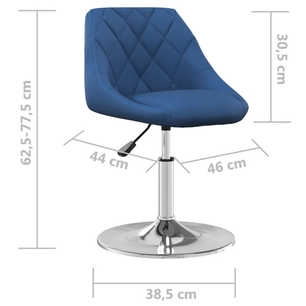 vidaXL Chaises de salle à manger 6 pcs pivotantes velours bleu