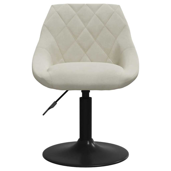 Esszimmerstühle 4 Stk. Drehbar Creme Samt