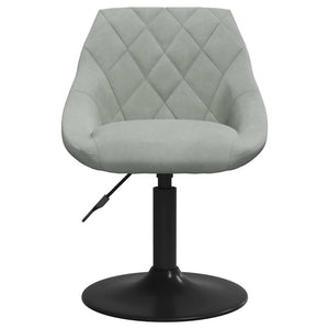 vidaXL Dining Chairs 4 pcs Swivel Light Grey Velvet