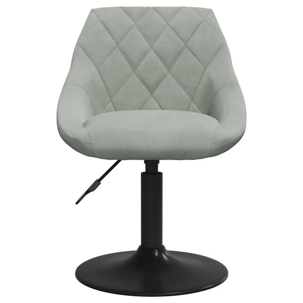 vidaXL Dining Chairs 4 pcs Swivel Light Grey Velvet