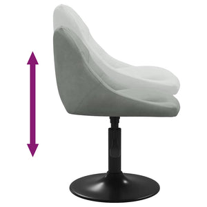 vidaXL Dining Chairs 4 pcs Swivel Light Grey Velvet