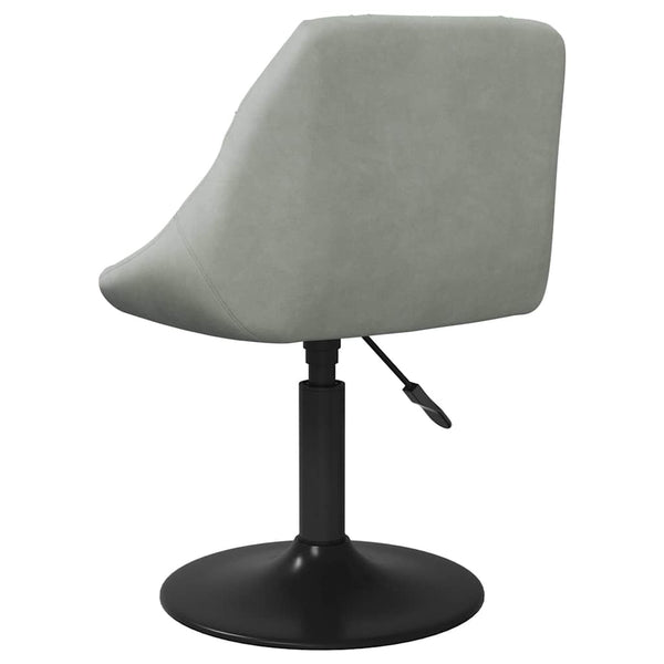 vidaXL Dining Chairs 4 pcs Swivel Light Grey Velvet