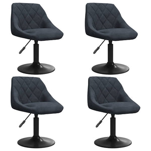 vidaXL Chaises de salle à manger 4 pcs pivotantes velours gris foncé