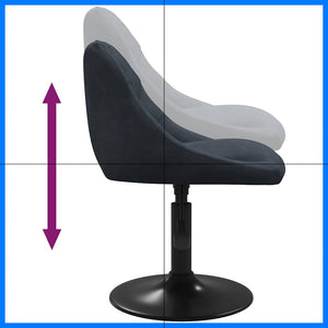 vidaXL Chaises de salle à manger 4 pcs pivotantes velours gris foncé
