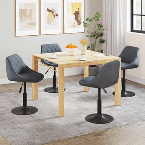 vidaXL Chaises de salle à manger 4 pcs pivotantes velours gris foncé