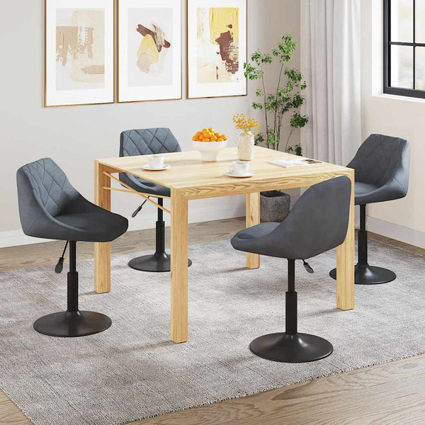vidaXL Chaises de salle à manger 4 pcs pivotantes velours gris foncé