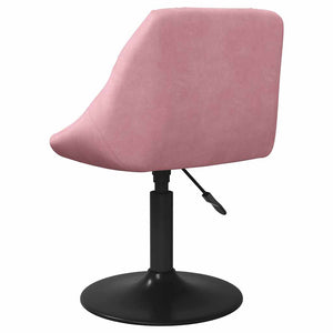 Esszimmerstühle 4 Stk. Drehbar Rosa Samt