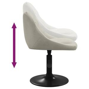 Esszimmerstühle 6 Stk. Drehbar Creme Samt