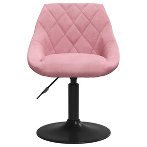 Esszimmerstühle 6 Stk. Drehbar Rosa Samt