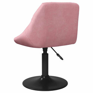 Esszimmerstühle 6 Stk. Drehbar Rosa Samt