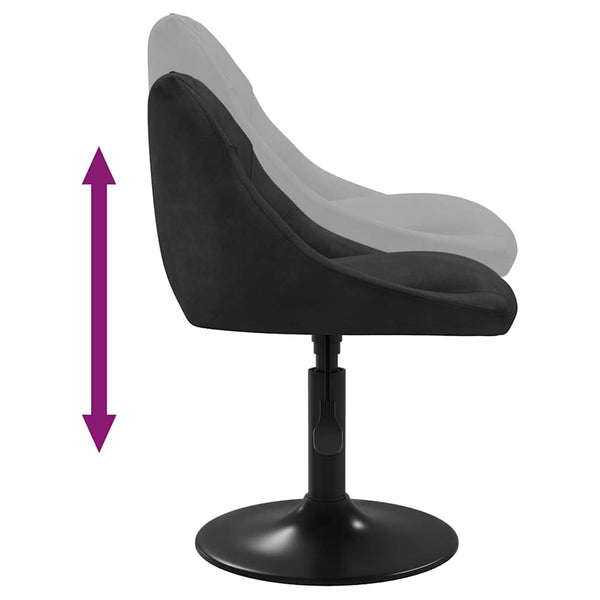vidaXL Dining Chair Black Velvet