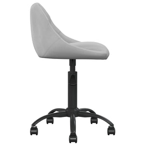 vidaXL Chaise de bureau gris clair en velours