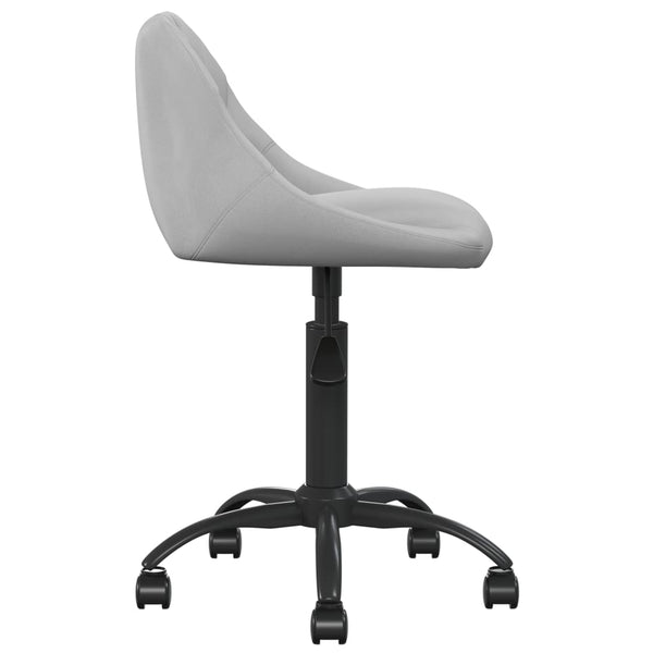 vidaXL Chaise de bureau gris clair en velours