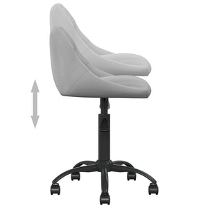 vidaXL Chaise de bureau gris clair en velours