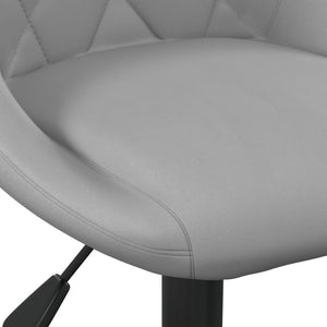 vidaXL Chaise de bureau gris clair en velours