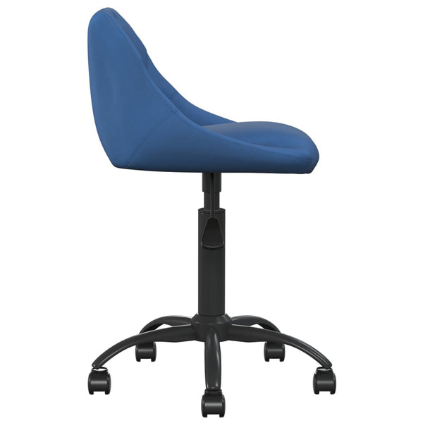 vidaXL Chaise de bureau bleu velours