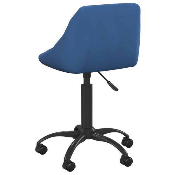 vidaXL Chaise de bureau bleu velours