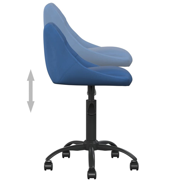 vidaXL Chaise de bureau bleu velours