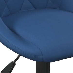 vidaXL Chaise de bureau bleu velours