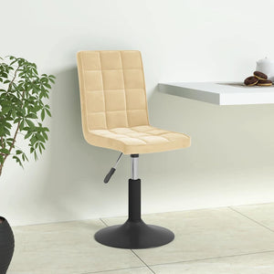 Esszimmerstühle 4 Stk. Drehbar Creme Samt
