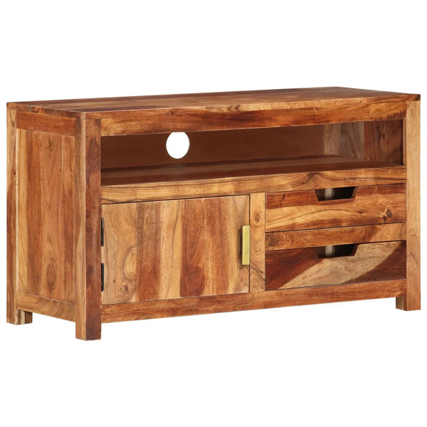 vidaXL Meuble TV 90x34,5x50 cm Bois d'Acacia Massif