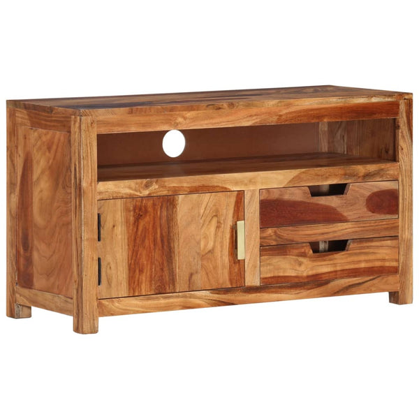vidaXL Meuble TV 90x34,5x50 cm Bois d'Acacia Massif
